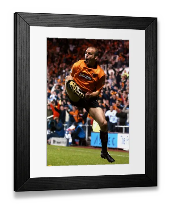 Framed Print : Alex Rae's Euphoric Moment: Wolves Play-Off Semi-Final Goal Against Reading Framed Print : Alex Rae's Euphoric Moment: Wolves Play-Off Semi-Final Goal Against Reading