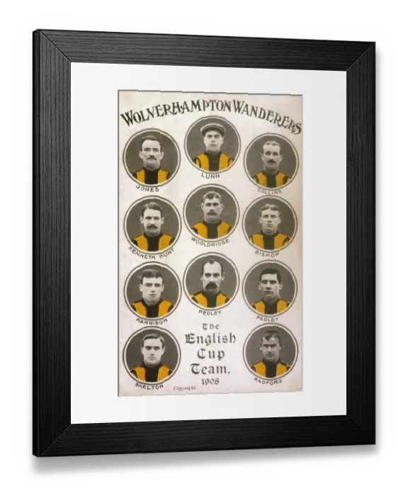 Framed Print : Hall of Fame, Jackery Jones, FA Cup Final, Wolves vs Newcastle United Team Sheet Framed Print : Hall of Fame, Jackery Jones, FA Cup Final, Wolves vs Newcastle United Team Sheet
