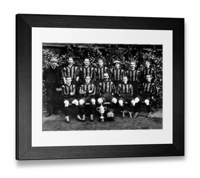 Framed Print : Wolves FA Cup Winning Team: Jackery Jones and His Teammates Celebrate Victory in Hall of Fame