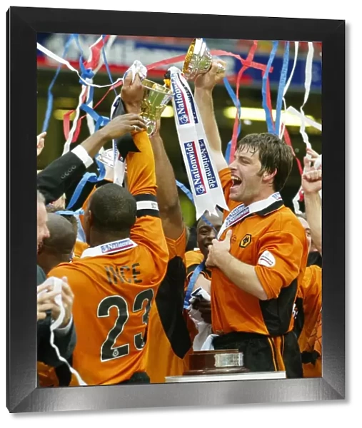 Wolves Paul Ince and Paul Butler Lift the Promotion Trophy: Celebrating Victory over Sheffield United in the Nationwide Division One Play-Off Final
