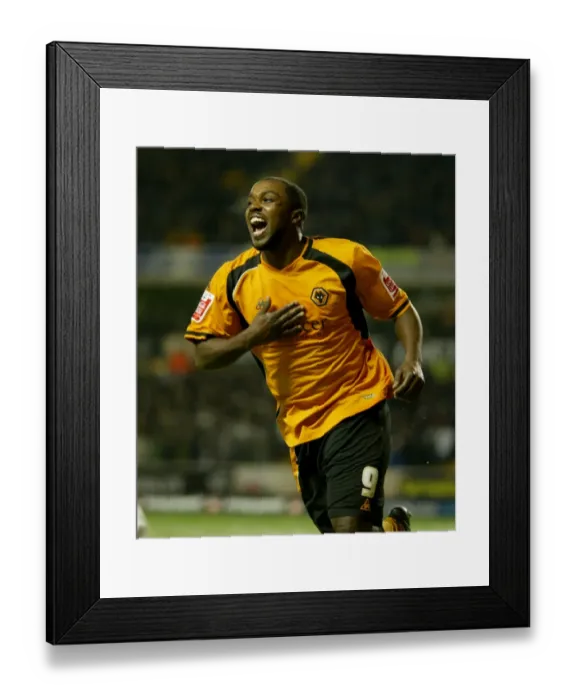 Framed Print : Sylvan Ebanks-Blake, Wolves vs Swansea, 4  /  10  /  08