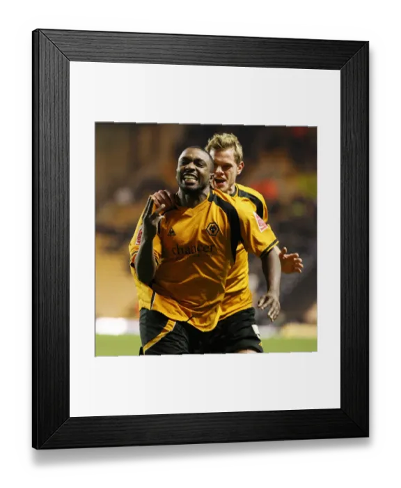 Framed Print : Sylvan Ebanks-Blake Hat Trick Hero, Wolves vs Norwich City, 3  /  2  /  09