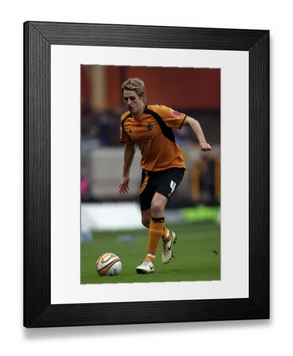 Framed Print : David Edwards, Wolves vs Preston North End, 10 / 1 / 09 Framed Print : David Edwards, Wolves vs Preston North End, 10 / 1 / 09