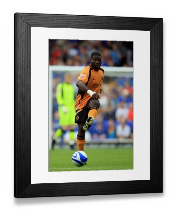 Framed Print : George Elokobi, Ipswich Town vs Wolves, 23 / 8 / 08 Framed Print : George Elokobi, Ipswich Town vs Wolves, 23 / 8 / 08