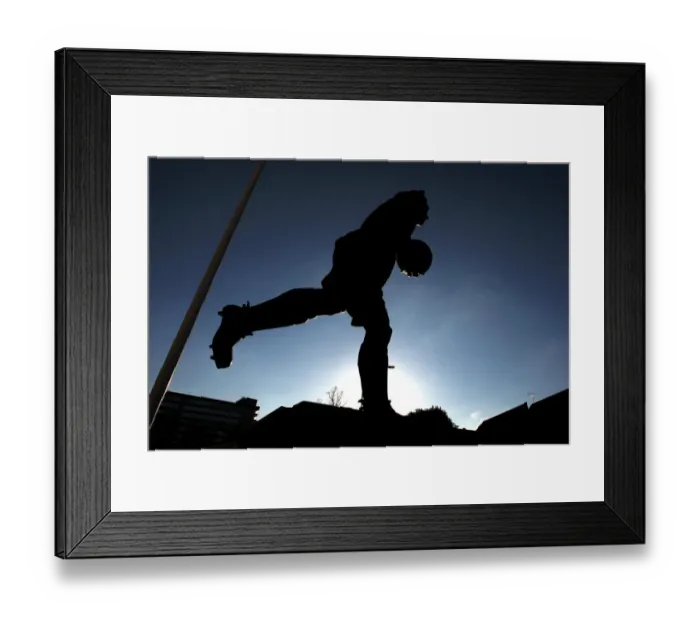 Framed Print : Molineux Stadium - Billy Wright Stand by dusk