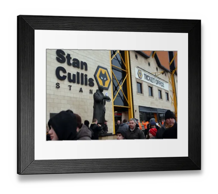 Framed Print : Stan Cullis Statue at Molineux Stadium: Wolverhampton Wanderers vs. Preston North End, Coca-Cola Football League Championship Framed Print : Stan Cullis Statue at Molineux Stadium: Wolverhampton Wanderers vs. Preston North End, Coca-Cola Football League Championship