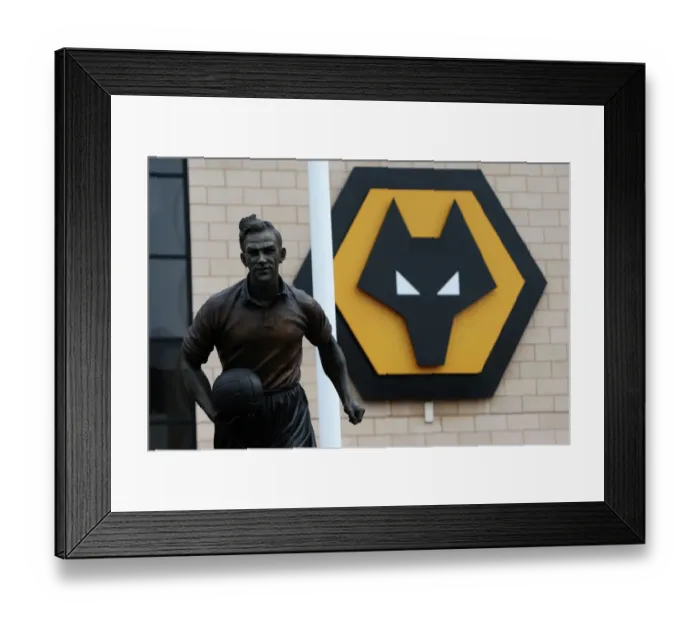 Framed Print : Molineux Stadium - Billy Wright Stand and Crest