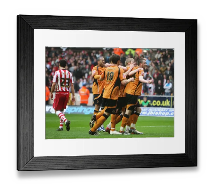 Framed Print : Wolves David Jones Scores Third Goal vs. Southampton in Championship Match (10 / 4 / 09) Framed Print : Wolves David Jones Scores Third Goal vs. Southampton in Championship Match (10 / 4 / 09)