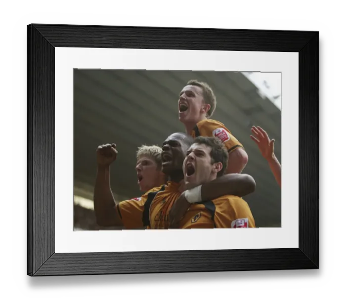 Framed Print : Matthew Jarvis Scores Second Goal: Derby County vs. Wolverhampton Wanderers in Championship Match (April 13, 2009)
