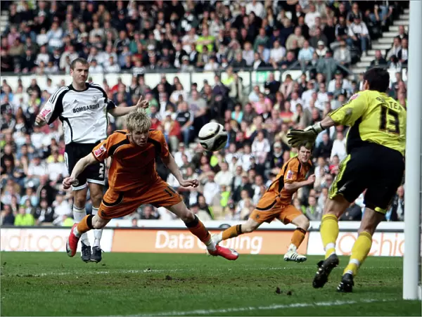 Wolverhampton Wanderers Andrew Keogh Scores Hat-trick Against Derby County in Championship Match, April 13, 2009
