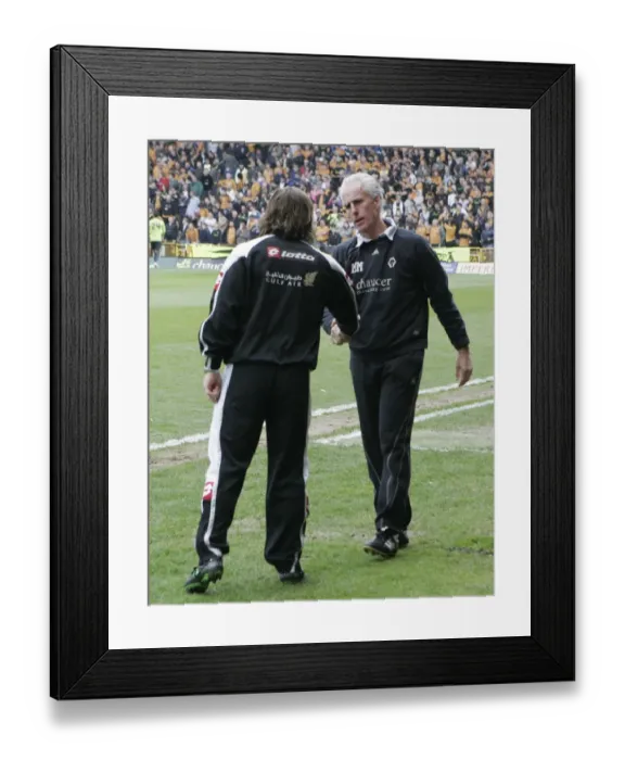 Framed Print : Mick McCarthy and Gareth Ainsworth's Pre-Match Greeting: Wolverhampton Wanderers vs Queens Park Rangers (April 2009) Framed Print : Mick McCarthy and Gareth Ainsworth's Pre-Match Greeting: Wolverhampton Wanderers vs Queens Park Rangers (April 2009)