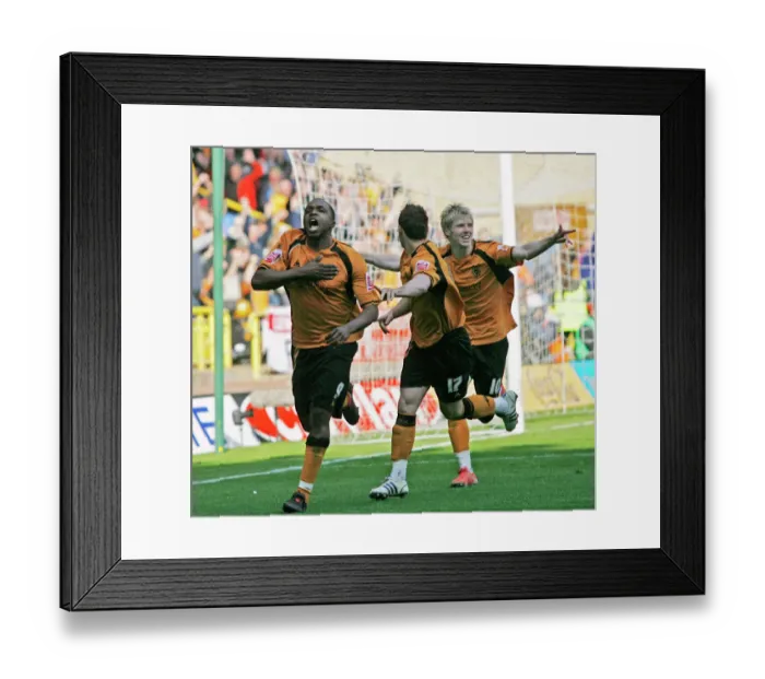 Framed Print : Wolverhampton Wanderers: Sylvan Ebanks-Blake Scores First Goal Against Queens Park Rangers in Championship Match (April 18, 2009) Framed Print : Wolverhampton Wanderers: Sylvan Ebanks-Blake Scores First Goal Against Queens Park Rangers in Championship Match (April 18, 2009)