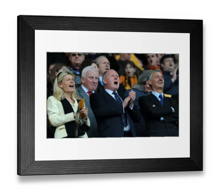 Framed Print : Wolverhampton Wanderers Promotion Triumph: Steve Morgan's Emotional Reaction with Wife Didi and Ian Rush Framed Print : Wolverhampton Wanderers Promotion Triumph: Steve Morgan's Emotional Reaction with Wife Didi and Ian Rush