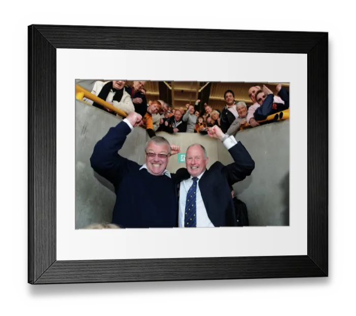 Framed Print : Wolverhampton Wanderers Promoted to Premier League: Steve Morgan's Celebration Framed Print : Wolverhampton Wanderers Promoted to Premier League: Steve Morgan's Celebration