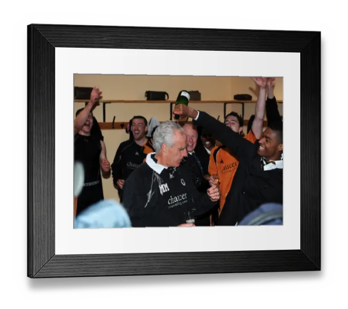Framed Print : Mick McCarthy's Euphoric Moment: Wolves Promotion to Premier League Framed Print : Mick McCarthy's Euphoric Moment: Wolves Promotion to Premier League