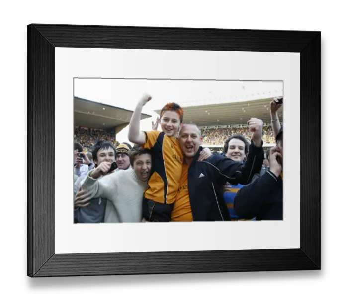 Framed Print : Wolverhampton Wanderers Promoted: Thrilling Celebrations after Wolves Championship Win over QPR Framed Print : Wolverhampton Wanderers Promoted: Thrilling Celebrations after Wolves Championship Win over QPR