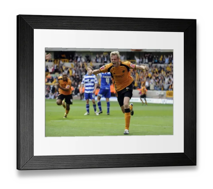 Framed Print : Wolverhampton Wanderers Richard Stearman Scores First Goal Against Doncaster Rovers in Championship Match (May 3, 2009)