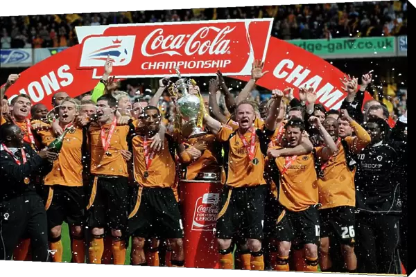 Wolverhampton Wanderers: 2009 Championship Title Win - Celebrating Promotion with the Championship Trophy