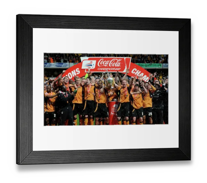 Framed Print : Wolverhampton Wanderers: 2009 Championship Title Win - Celebrating Promotion with the Championship Trophy Framed Print : Wolverhampton Wanderers: 2009 Championship Title Win - Celebrating Promotion with the Championship Trophy