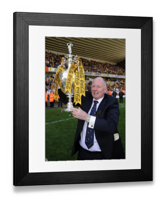 Framed Print : Wolverhampton Wanderers Promoted: Steve Morgan's Championship Trophy Celebration Framed Print : Wolverhampton Wanderers Promoted: Steve Morgan's Championship Trophy Celebration