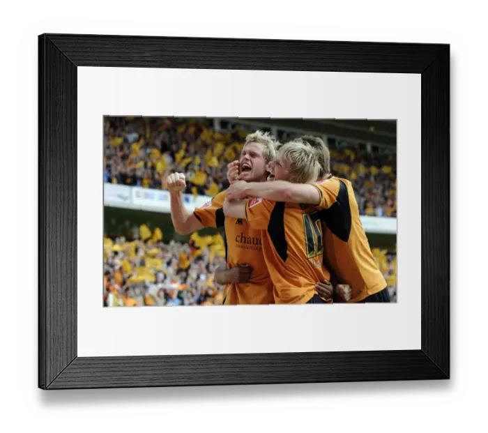 Framed Print : Wolverhampton Wanderers Clinch Championship Title: Euphoric Celebration After First Goal vs Doncaster Rovers (2009) Framed Print : Wolverhampton Wanderers Clinch Championship Title: Euphoric Celebration After First Goal vs Doncaster Rovers (2009)