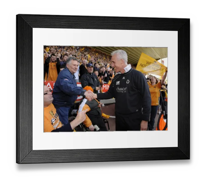 Framed Print : Wolverhampton Wanderers: Mick McCarthy and Fans Celebrate Championship Title at Molineux Framed Print : Wolverhampton Wanderers: Mick McCarthy and Fans Celebrate Championship Title at Molineux