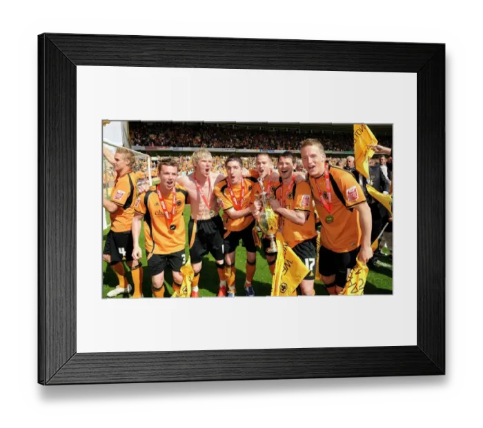Framed Print : Wolverhampton Wanderers: Championship Title Win - Celebrating with the Trophy Framed Print : Wolverhampton Wanderers: Championship Title Win - Celebrating with the Trophy