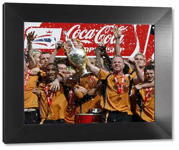 Wolverhampton Wanderers: Championship Title Win - Celebrating with the Trophy
