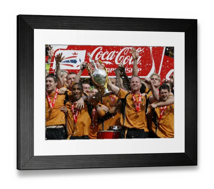 Framed Print : Wolverhampton Wanderers: Championship Title Win - Celebrating with the Trophy Framed Print : Wolverhampton Wanderers: Championship Title Win - Celebrating with the Trophy