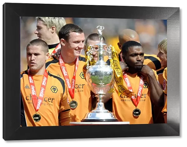 Wolverhampton Wanderers: Championship Title Win - Celebrating Promotion with the Trophy (Molineux, 2008-09)