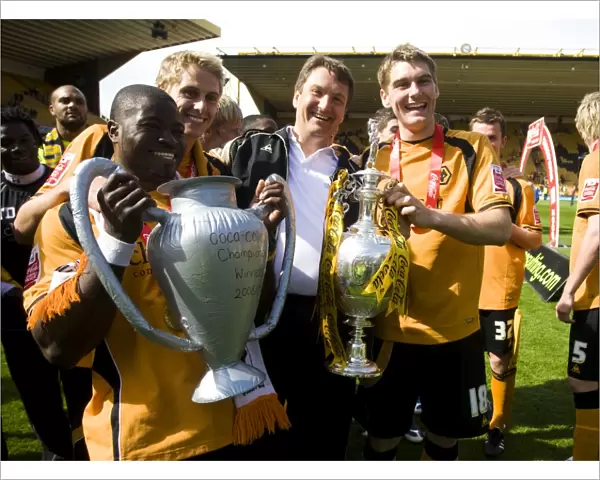 Wolverhampton Wanderers: Triumphant Reunion with the Championship Trophy - Elokobi, Edwards, Vokes