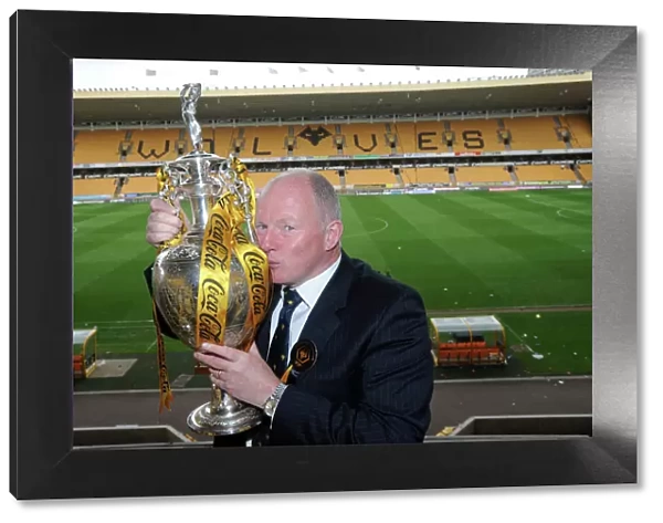 Wolverhampton Wanderers: Steve Morgan's Championship Victory - Celebrating with the Trophy