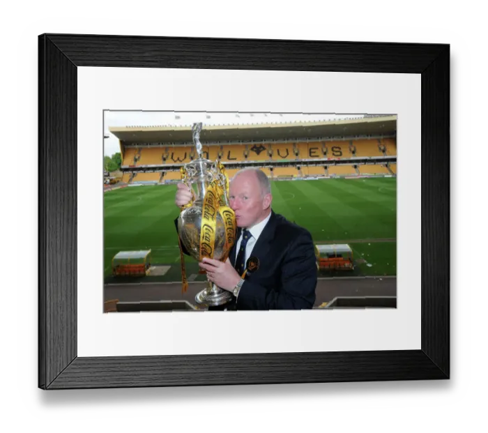 Framed Print : Wolverhampton Wanderers: Steve Morgan's Championship Victory - Celebrating with the Trophy Framed Print : Wolverhampton Wanderers: Steve Morgan's Championship Victory - Celebrating with the Trophy