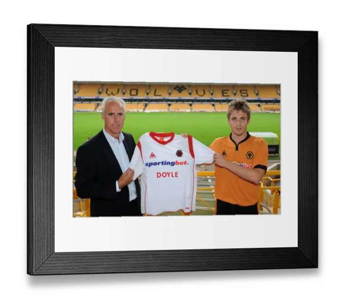 Framed Print : Wolverhampton Wanderers: New Manager Mick McCarthy Welcomes Kevin Doyle to the Team Framed Print : Wolverhampton Wanderers: New Manager Mick McCarthy Welcomes Kevin Doyle to the Team