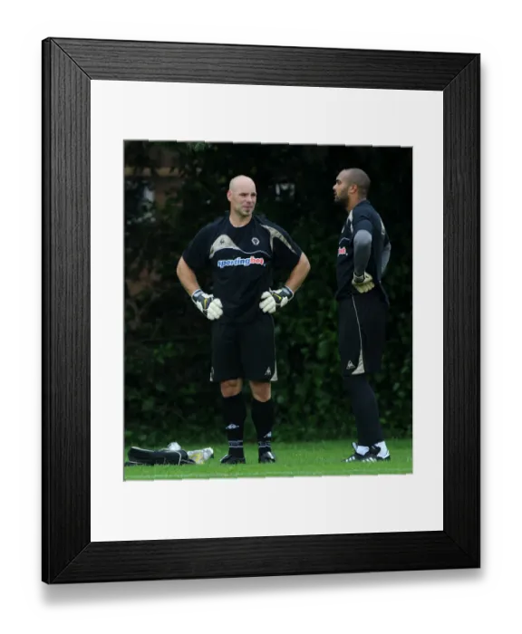 Framed Print : Wolverhampton Wanderers: Marcus Hahnemann Kicks Off Premier League Pre-Season Training (2009)