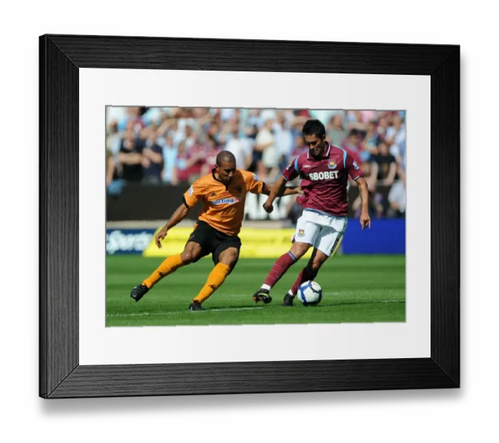 Framed Print : Wolves vs West Ham: Luis Jimenez vs Karl Henry - The Intense Clash at Molineux, Premier League 2009-09 Framed Print : Wolves vs West Ham: Luis Jimenez vs Karl Henry - The Intense Clash at Molineux, Premier League 2009-09