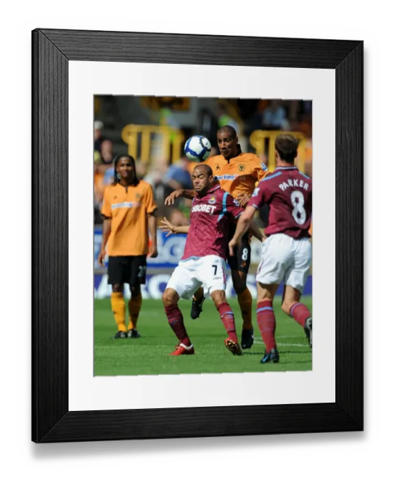Framed Print : Clash of the Titans: Kieron Dyer vs Karl Henry - Wolves vs West Ham United (BPL, 15 / 8 / 09)