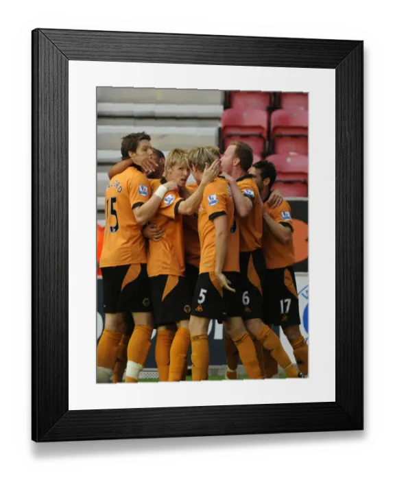 Framed Print : Andrew Keogh's Stunner: Wolverhampton Wanderers Take Early Lead Against Wigan Athletic (BPL 2009) Framed Print : Andrew Keogh's Stunner: Wolverhampton Wanderers Take Early Lead Against Wigan Athletic (BPL 2009)