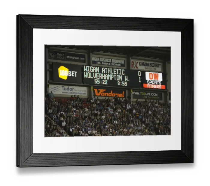 Framed Print : Wolverhampton Wanderers 1-0 Victory Over Wigan Athletic (Barclays Premier League, August 18, 2009)