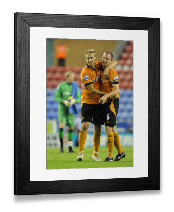 Framed Print : Wolverhampton Wanderers: Glory Days - Celebrating Victory over Wigan Athletic (BPL 2009) Framed Print : Wolverhampton Wanderers: Glory Days - Celebrating Victory over Wigan Athletic (BPL 2009)
