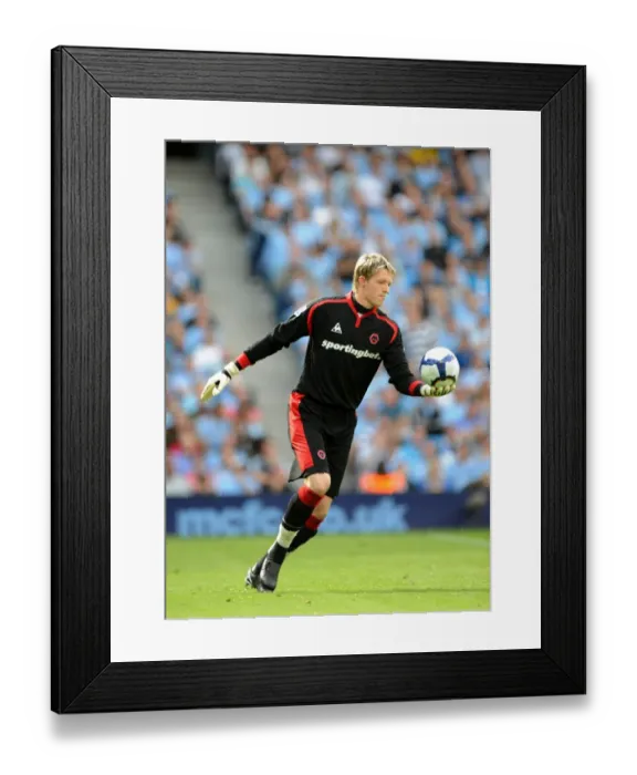 Framed Print : Wayne Hennessey in Action: Manchester City vs. Wolverhampton Wanderers (Premier League 2009-2010) Framed Print : Wayne Hennessey in Action: Manchester City vs. Wolverhampton Wanderers (Premier League 2009-2010)