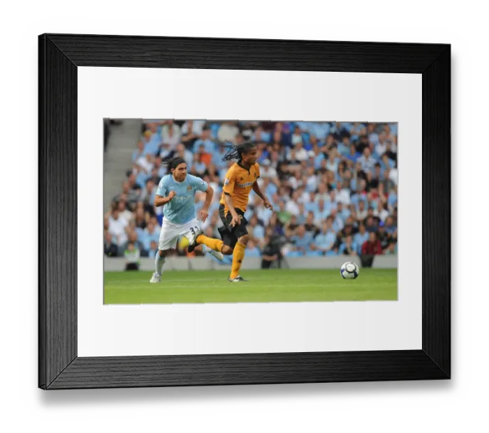 Framed Print : BPL, Manchester City Vs Wolves, City of Manchester Stadium