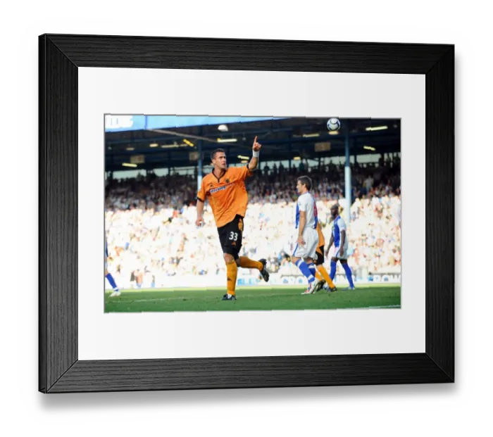 Framed Print : Stefan Maierhofer's Thrilling Goal: Wolverhampton Wanderers Lead 3-1 Against Blackburn Rovers