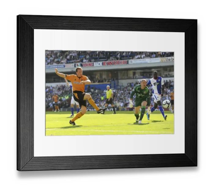 Framed Print : Wolverhampton Wanderers Christophe Berra Squanders Goal Opportunity vs. Blackburn Rovers Framed Print : Wolverhampton Wanderers Christophe Berra Squanders Goal Opportunity vs. Blackburn Rovers