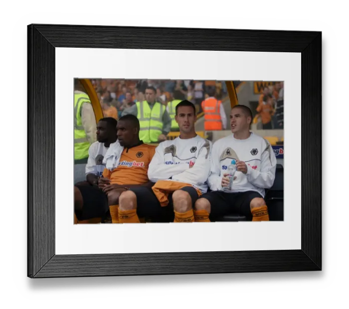 Framed Print : Wolverhampton Wanderers: Bench Duo - Stefan Maierhofer and Michael Kightly