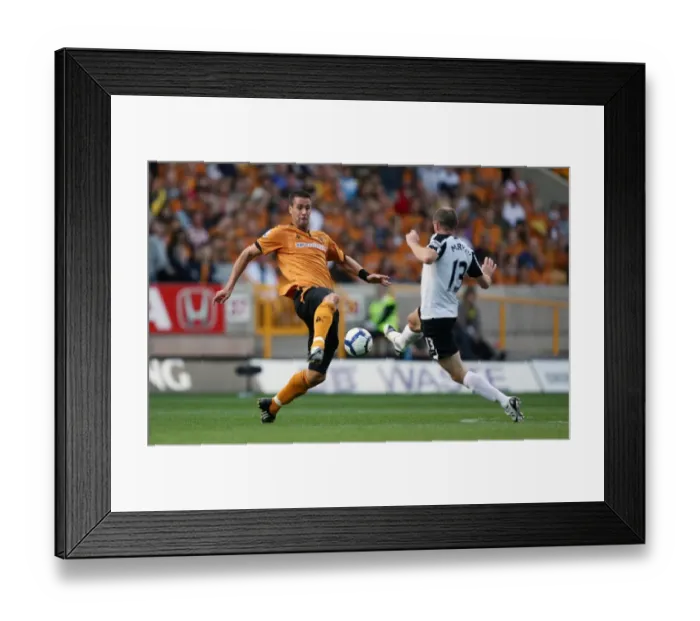 Framed Print : Clash on the Soccer Field: Wolverhampton Wanderers vs Fulham - Barclays Premier League - Stefan Maierhofer vs Danny Murphy Framed Print : Clash on the Soccer Field: Wolverhampton Wanderers vs Fulham - Barclays Premier League - Stefan Maierhofer vs Danny Murphy