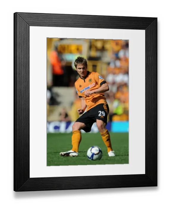 Framed Print : Determined Kevin Doyle: Wolverhampton Wanderers vs Fulham in Barclays Premier League Soccer