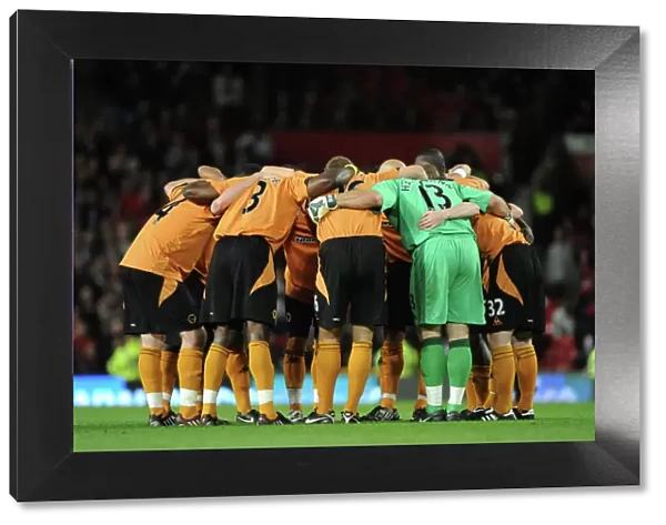 United in Focus: Wolverhampton Wanderers Pre-Match Huddle vs Manchester United (Carling Cup Third Round)