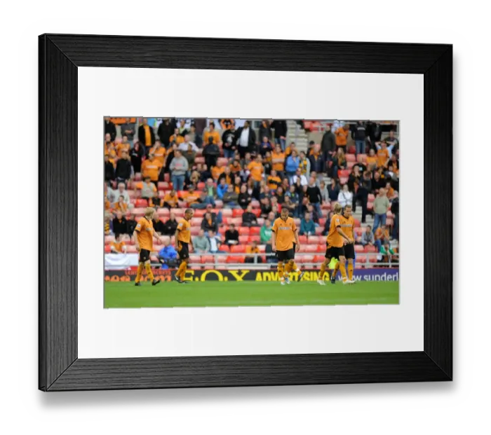 Framed Print : Dejected Wolverhampton Wanderers Players After 4-2 Defeat to Sunderland (Premier League)