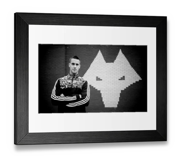 Framed Print : Wolverhampton Wanderers: Stefan Maierhofer's Intense Moment at Molineux Stadium